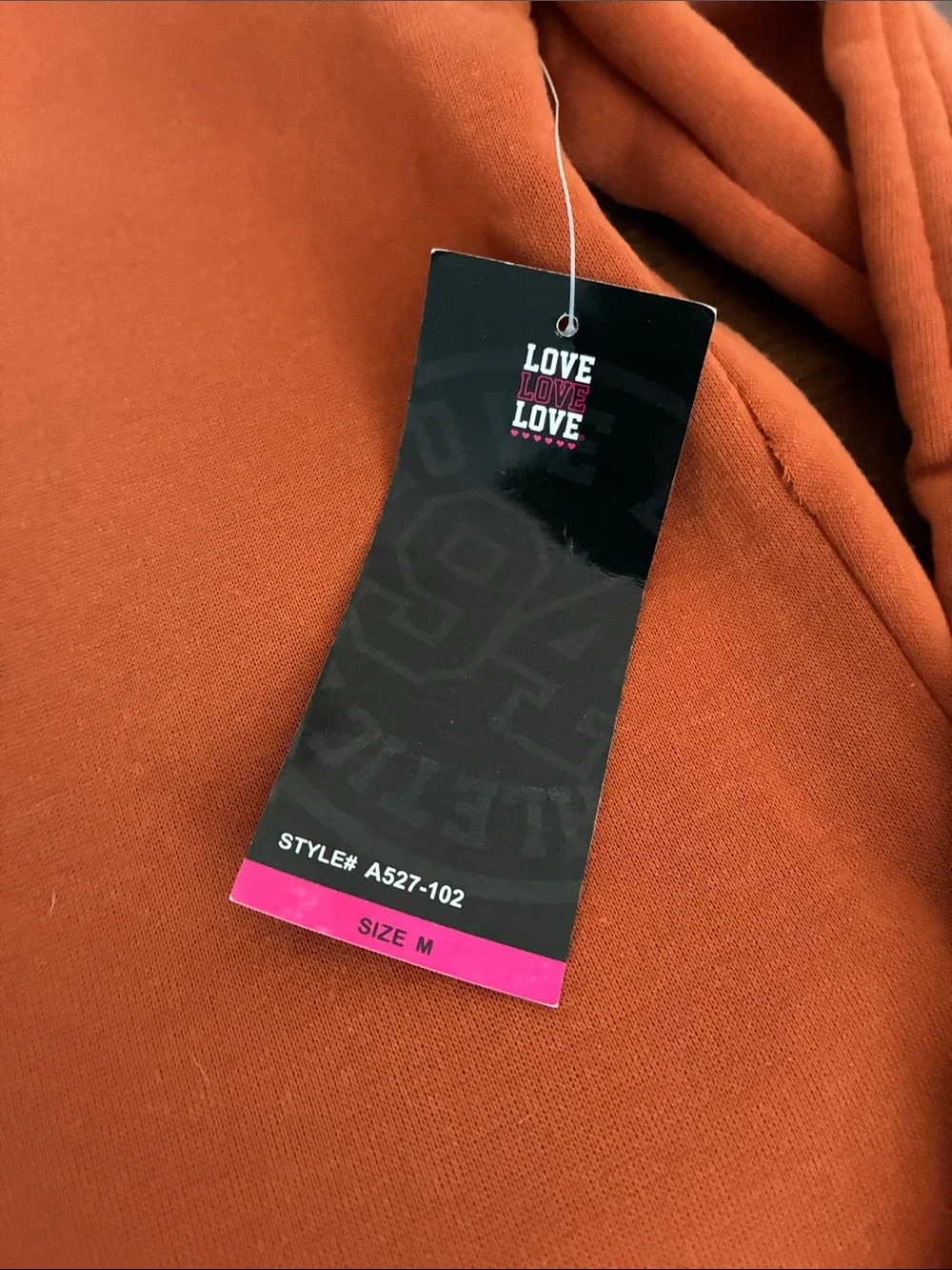 lovelovelove orange crewneck